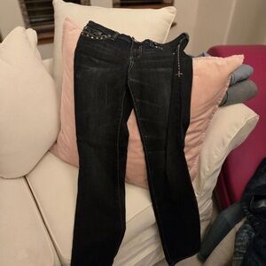 Affliction Black Skinny Jeans Full-Length Denim